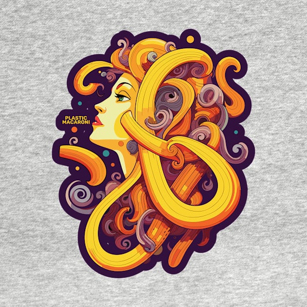 Plastic Macaroni Boho Trippy Hippy Danger Noodle by BoobRoss